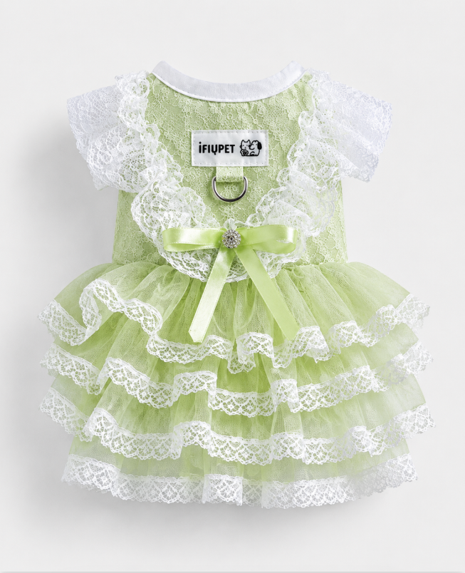 Green Lace Pet Dress