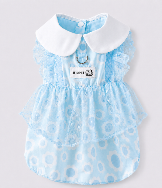 Blue Daisy Pet Dress