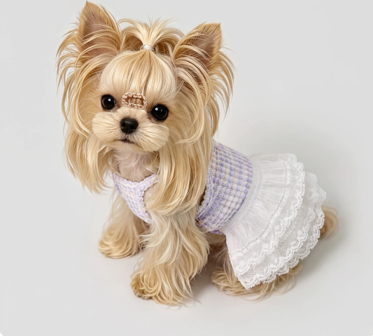 Lilac Lace Pet Dress