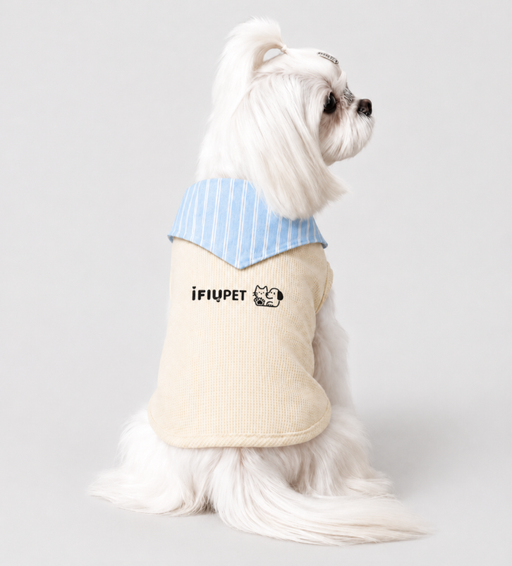 Striped Scarf Pet Vest
