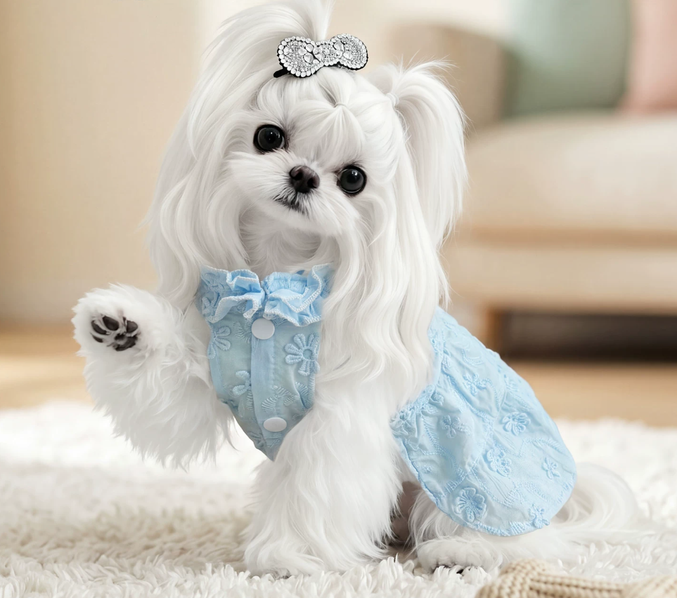 Blue Garden Pet Dress