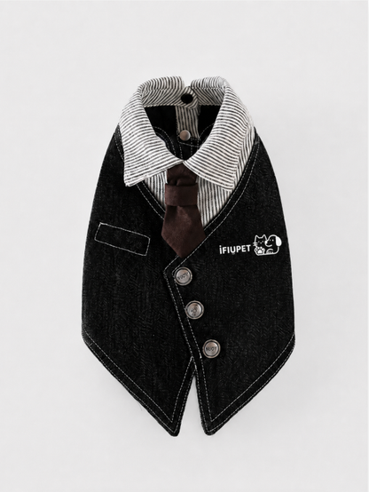 Black Denim Pet Vest
