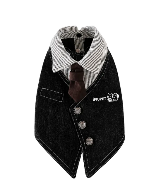 Black Denim Pet Vest