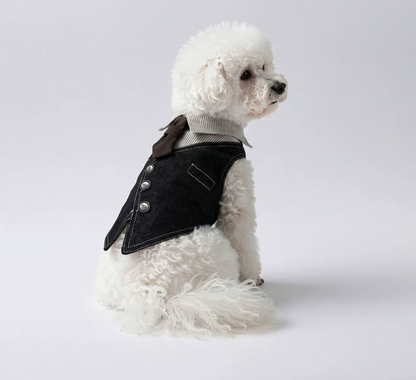 Black Denim Pet Vest