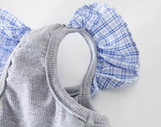 Gray Plaid Pet Vest