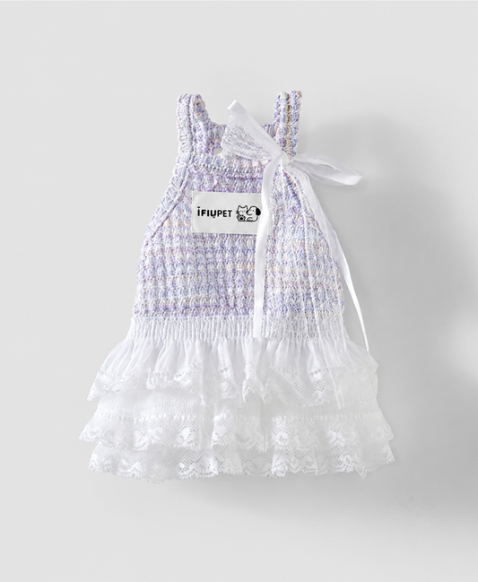 Lilac Lace Pet Dress